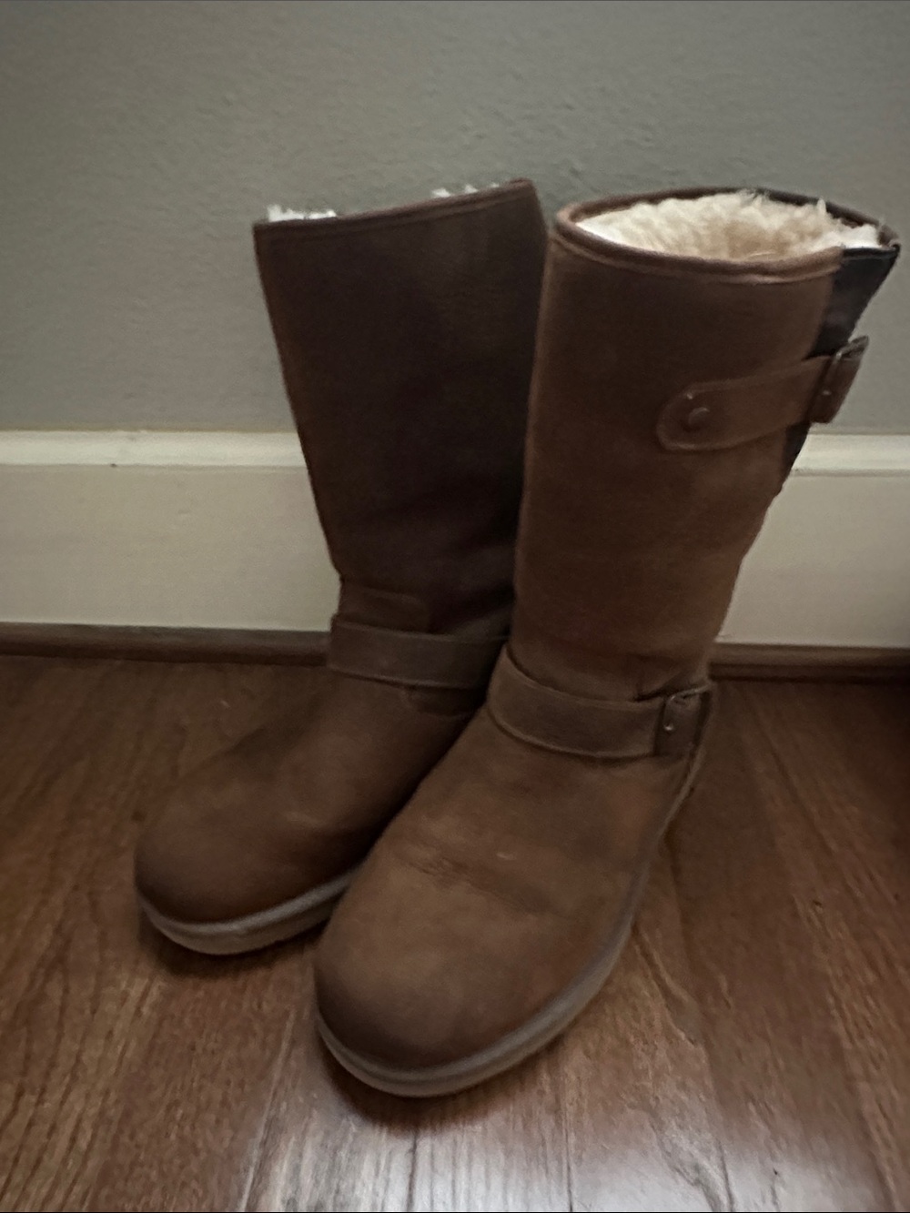 UGG Australia Sutter Buckle Leather Combat Boots